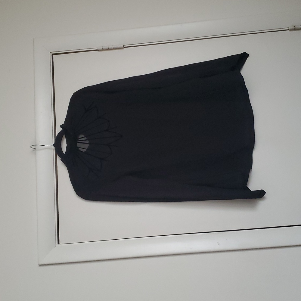 Killstar Black Long Sleeve Blouse with Unique Neckline